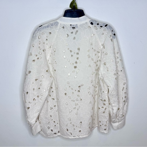 Joie ‘Perci’ Floral Eyelet Long Sleeve Blouse - Picture 8 of 9